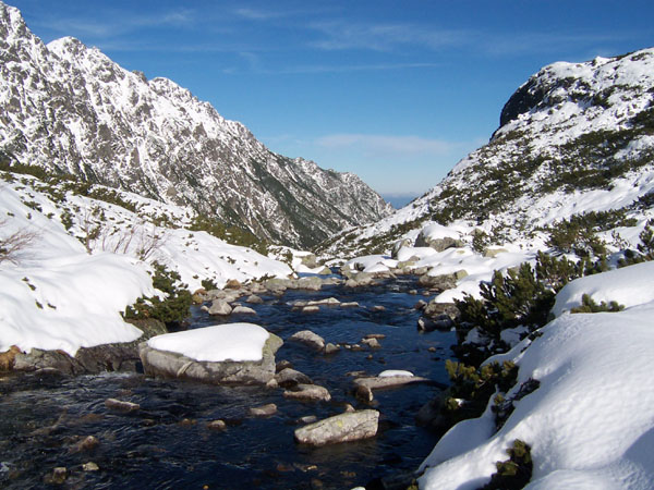 na fotce: potůček nad vodopádem