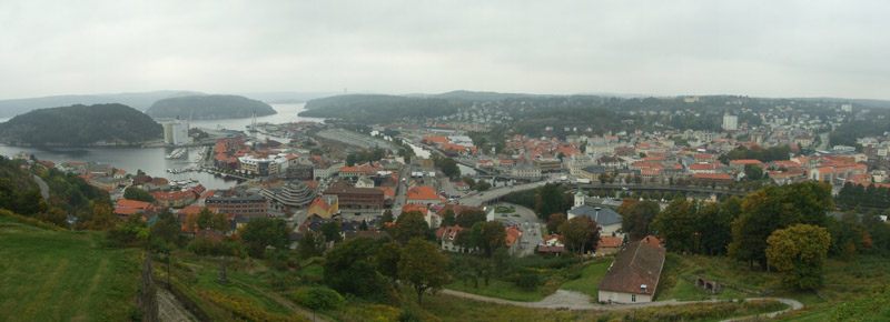 na fotce: pohled na Halden z pevnosti